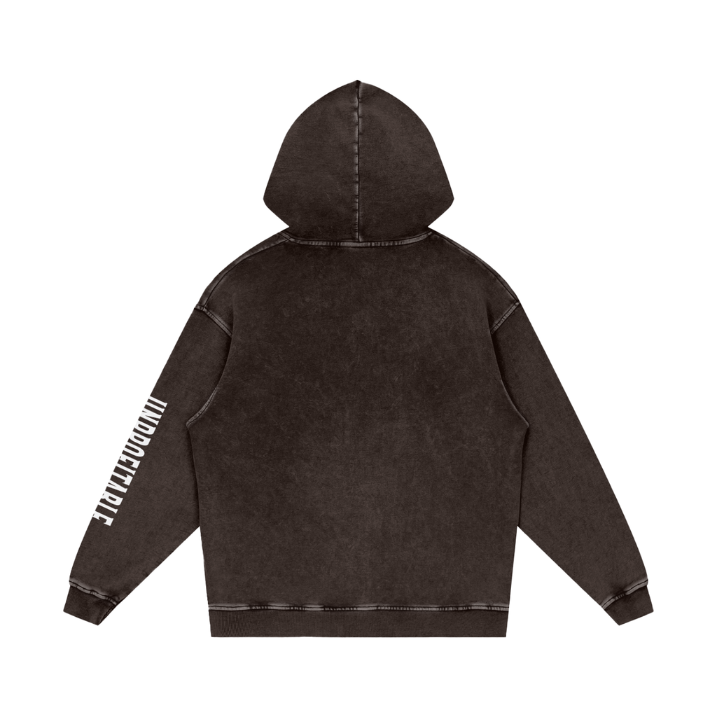 Snow Washed Loose Cotton Hoodie