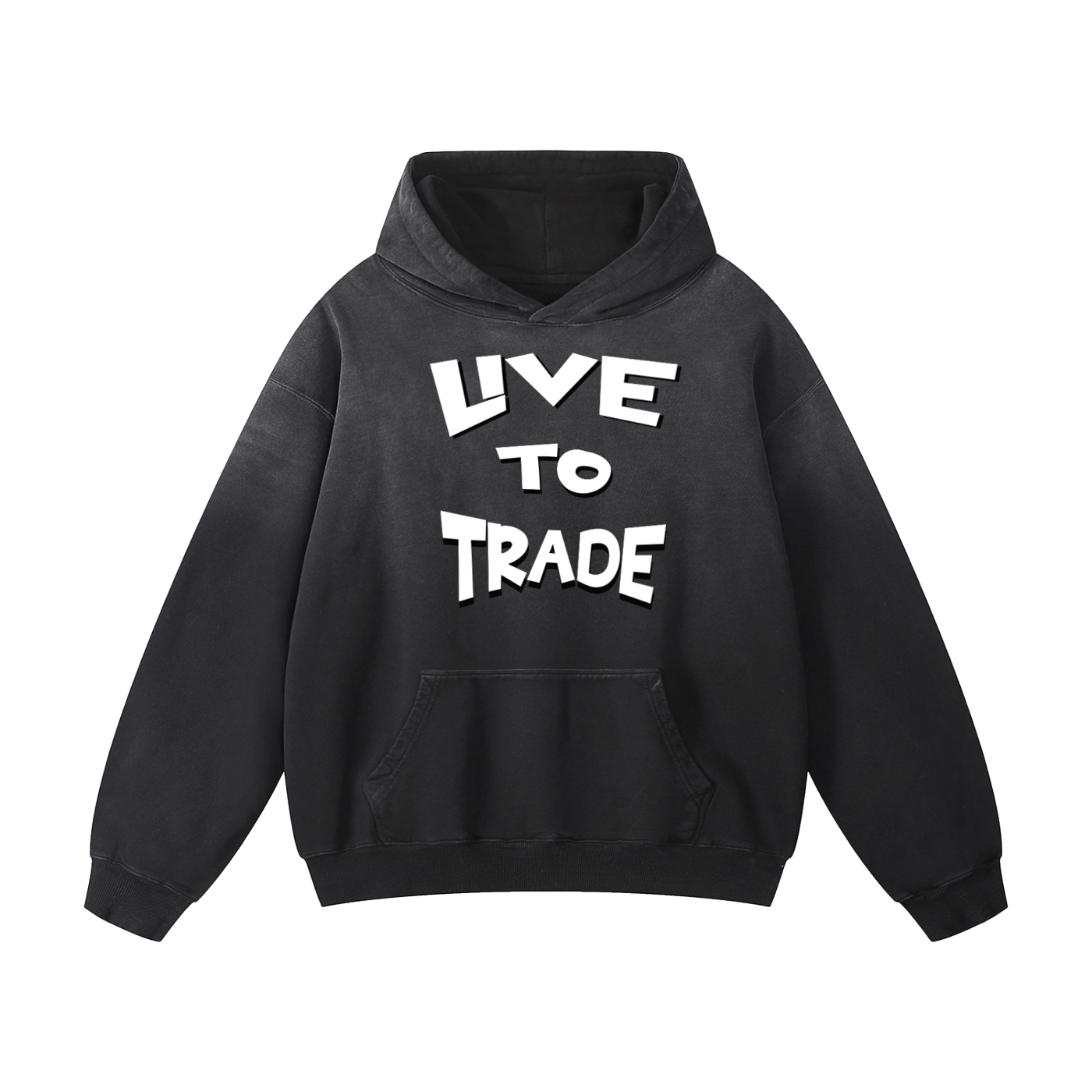 Live To Trade Heavyweight Sunfade Oversized Hoodie