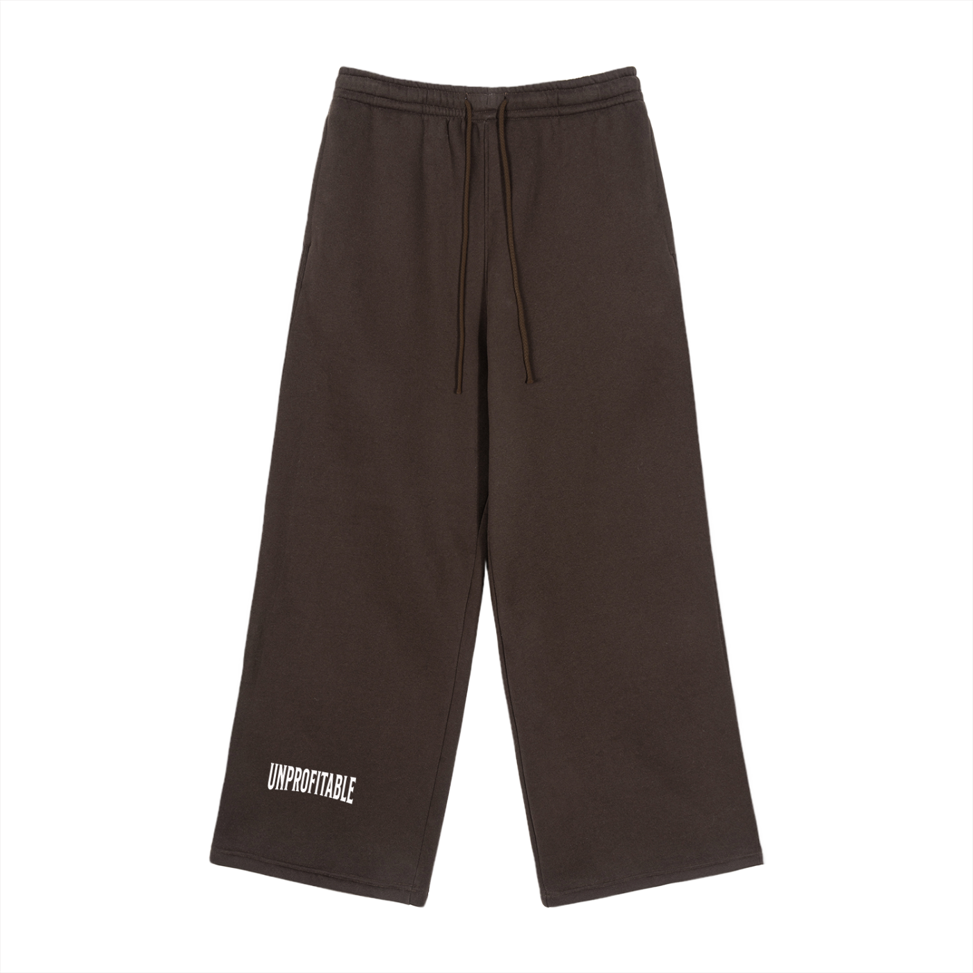 Fleece Drawstring Straight-Leg Sweatpants